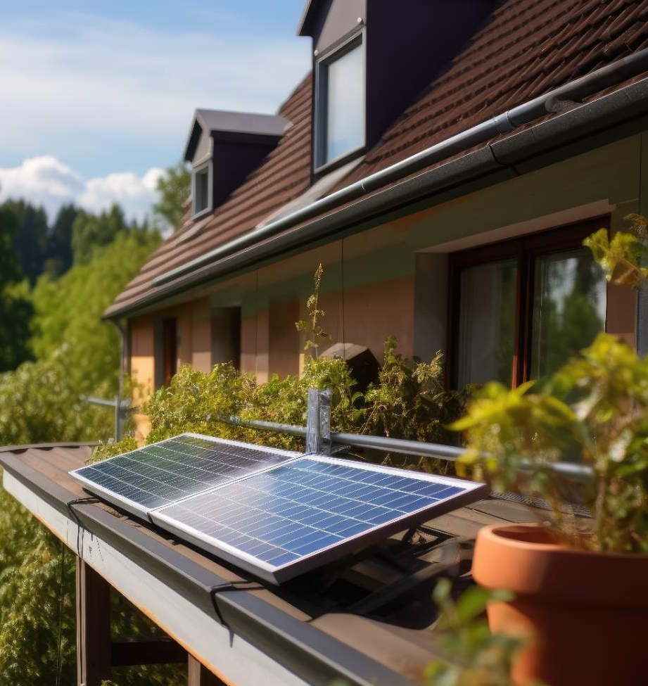 Solaranlagen auf einem Balkon